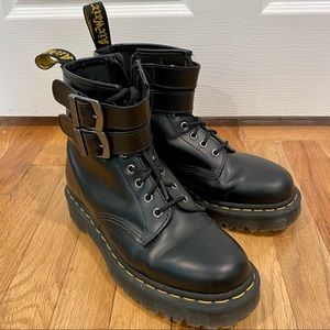 Dr. Martens Black Buckle Boots